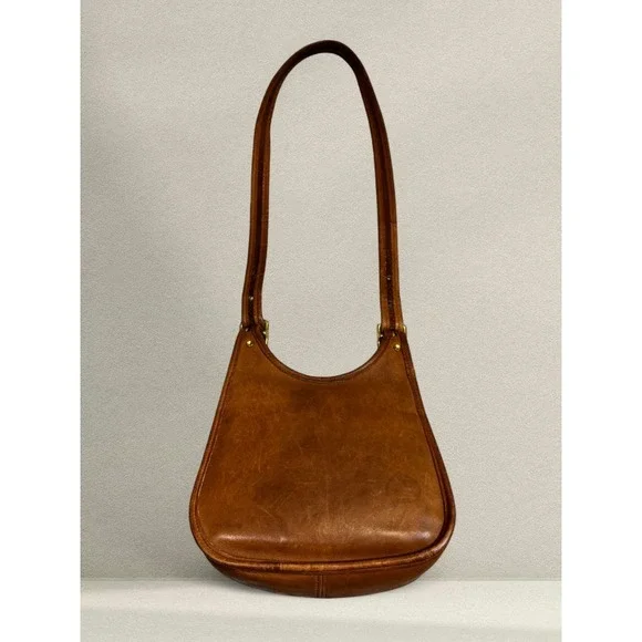 Coach Faiths Legacy Saddle Bag 9949 Brown Leather Made USA Vintage Cross Body - Picture 2 of 11